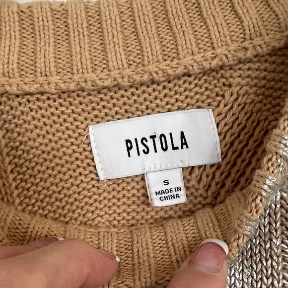 Pistola Shimmering Knit Sweater - Gold - Picture 2 of 3